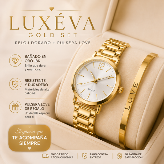 Antto - LUXÉVA™ GOLD SET - Reloj + Pulsera