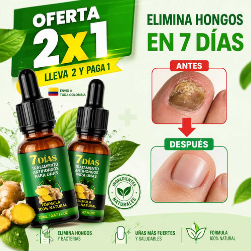 TRATAMIENTO ANTI HONGOS 100% NATURAL 7 DÍAS (2x1)